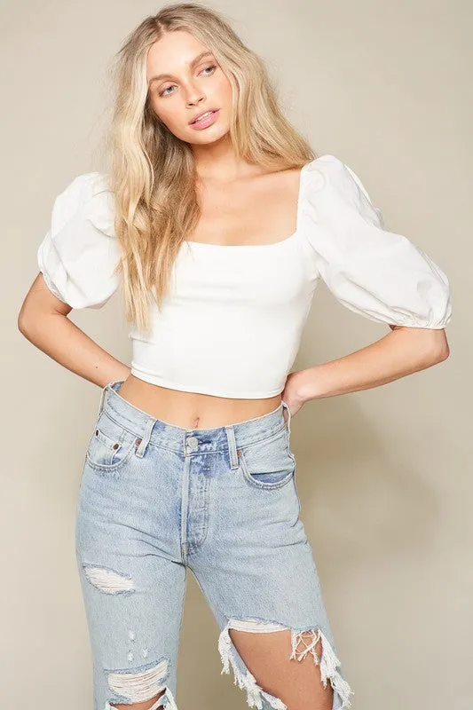 Talia top, white