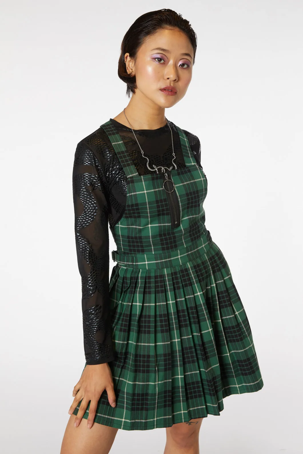 Tartan Poison Pleated Pinny