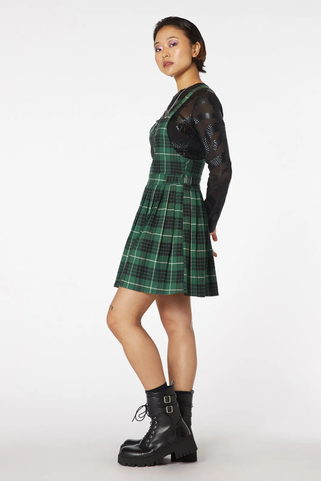 Tartan Poison Pleated Pinny