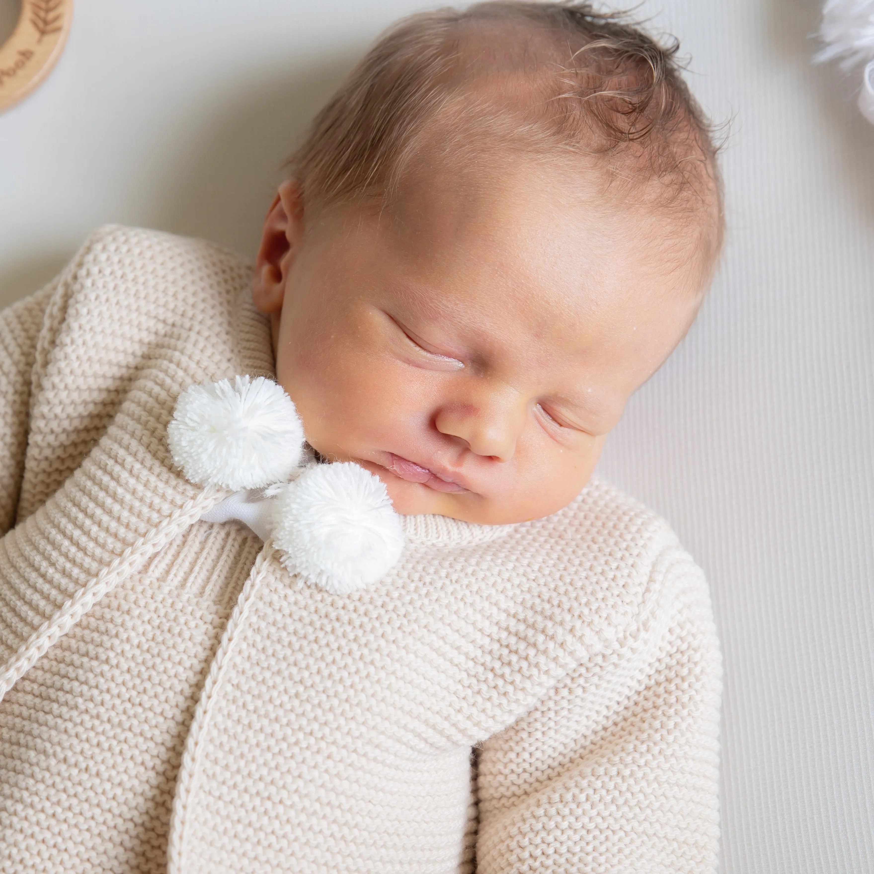 Taupe Knitted Pom 2 Piece Outfit