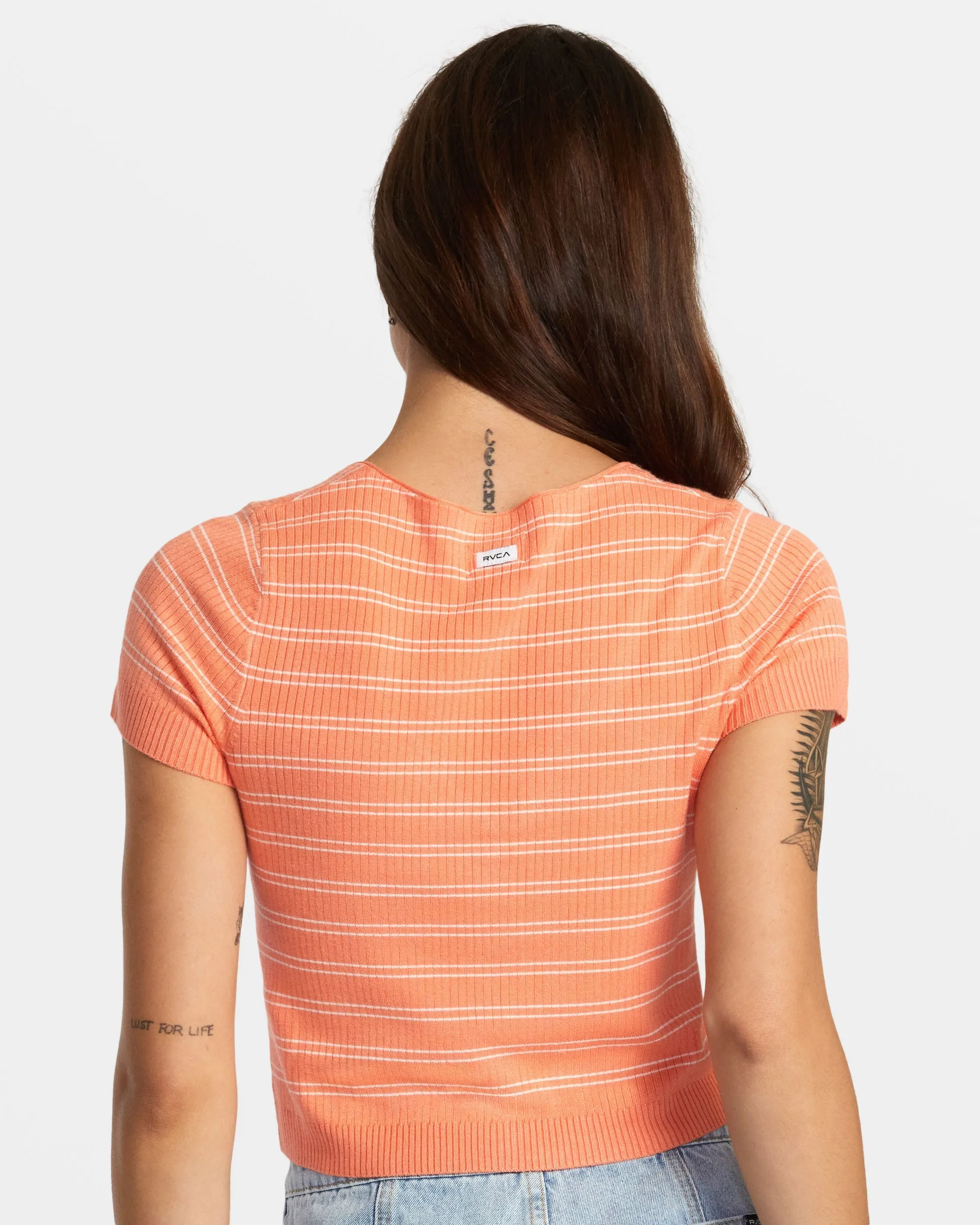 Taylor Sweater Top V-Neck Sweater - Fusion Coral