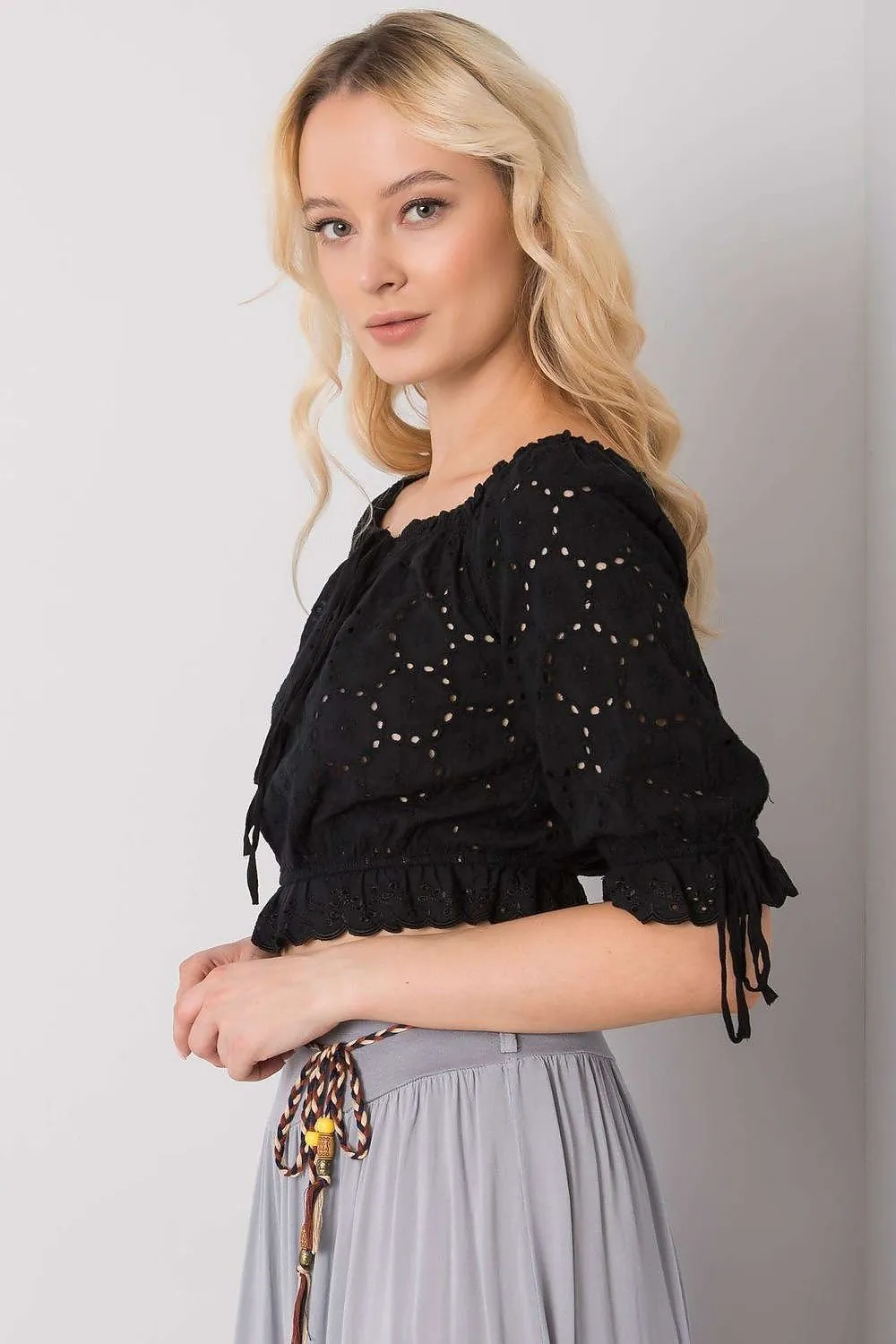 TEEK - Multi Drawstring Cropped Blouse