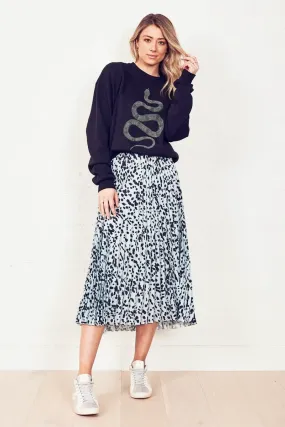 The Others - The Sunray Skirt - Dusty Blue Animal