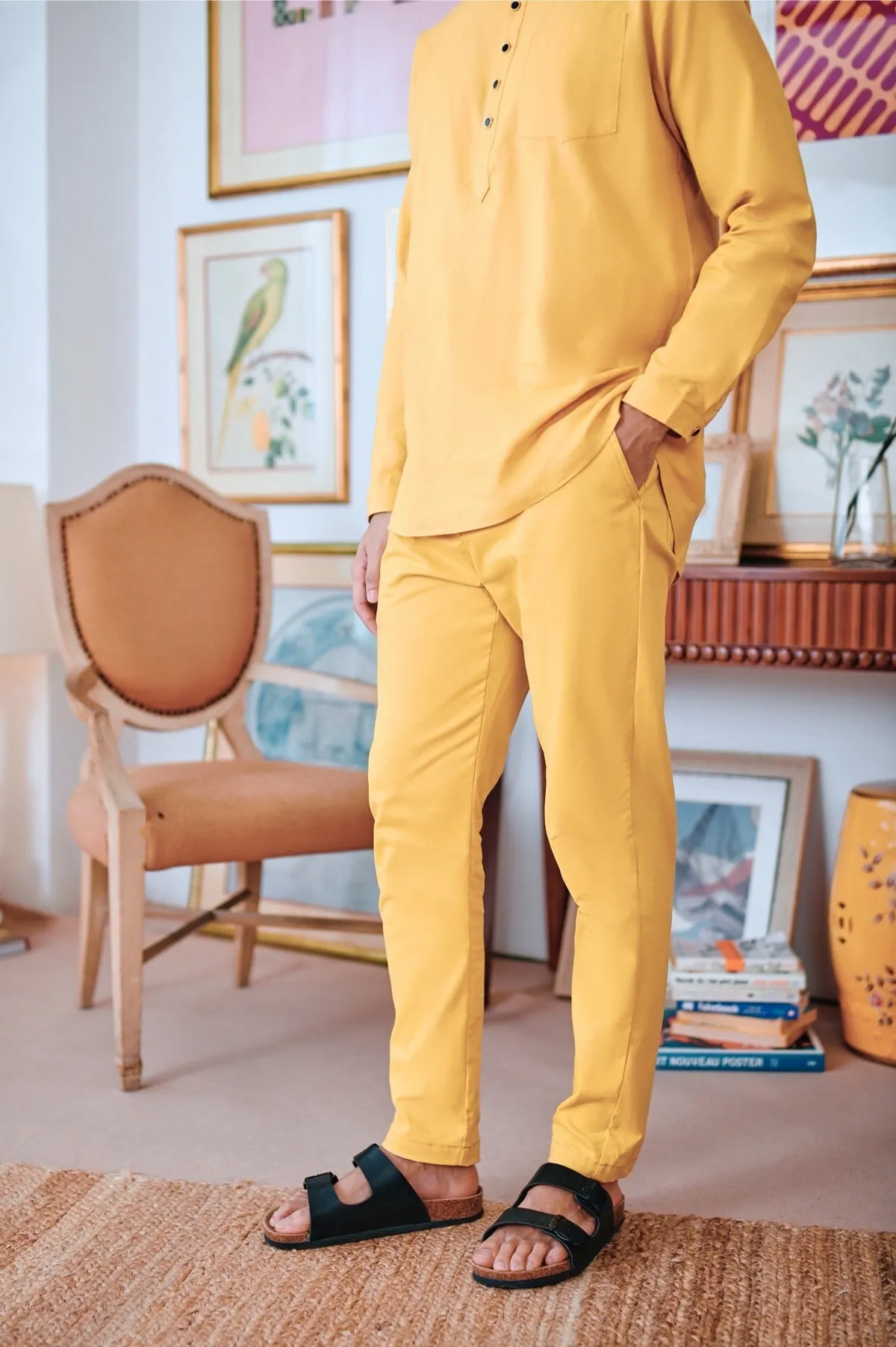 The Perfect Men Slim Fit Pants - Dijon Mustard