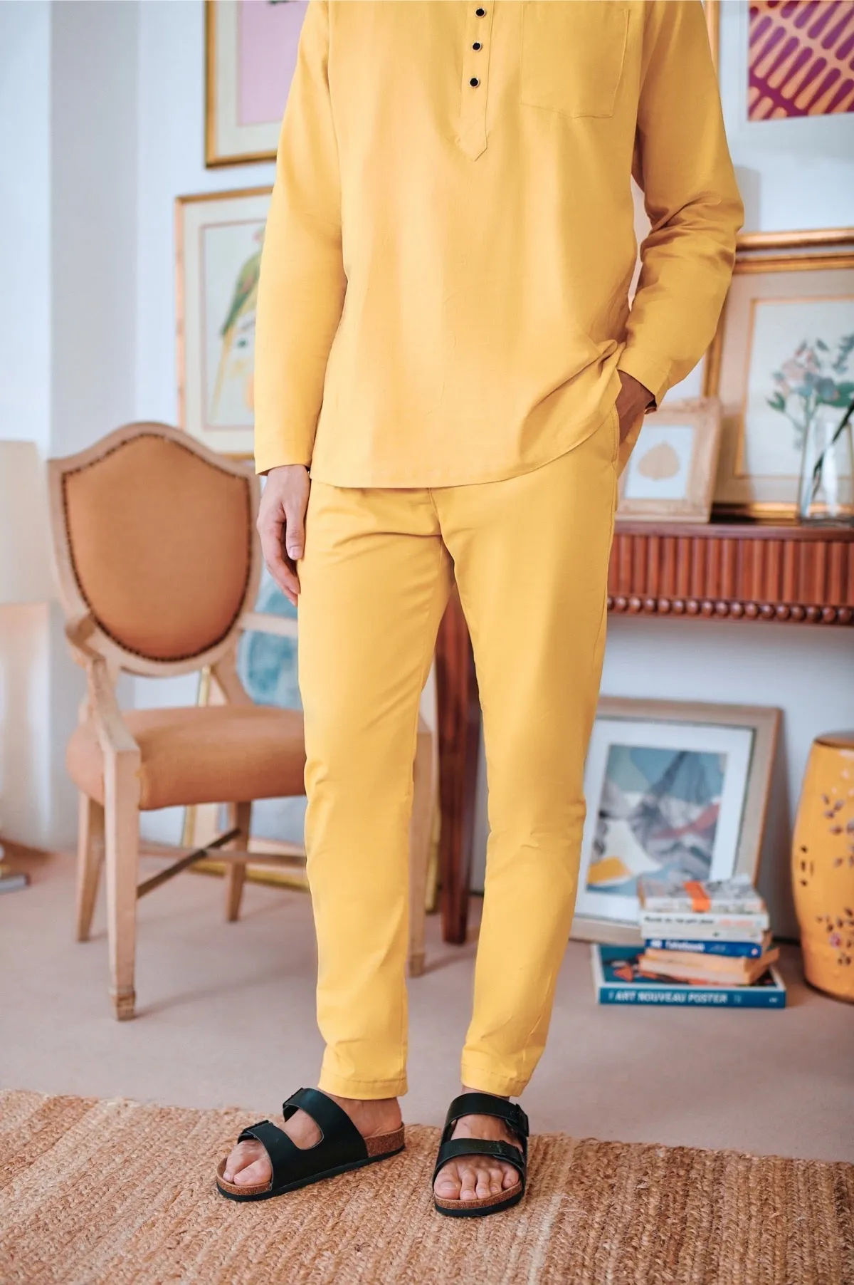 The Perfect Men Slim Fit Pants - Dijon Mustard