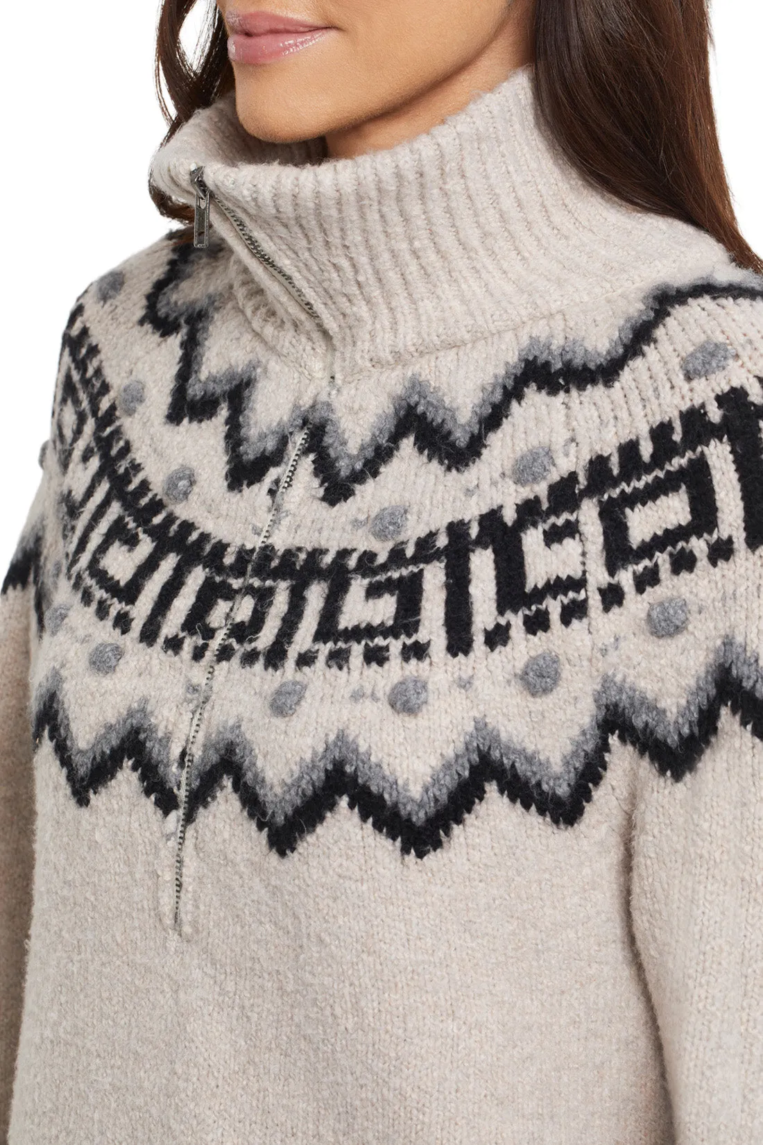 Tribal | Half-Zip Mock Neck Sweater | Women's