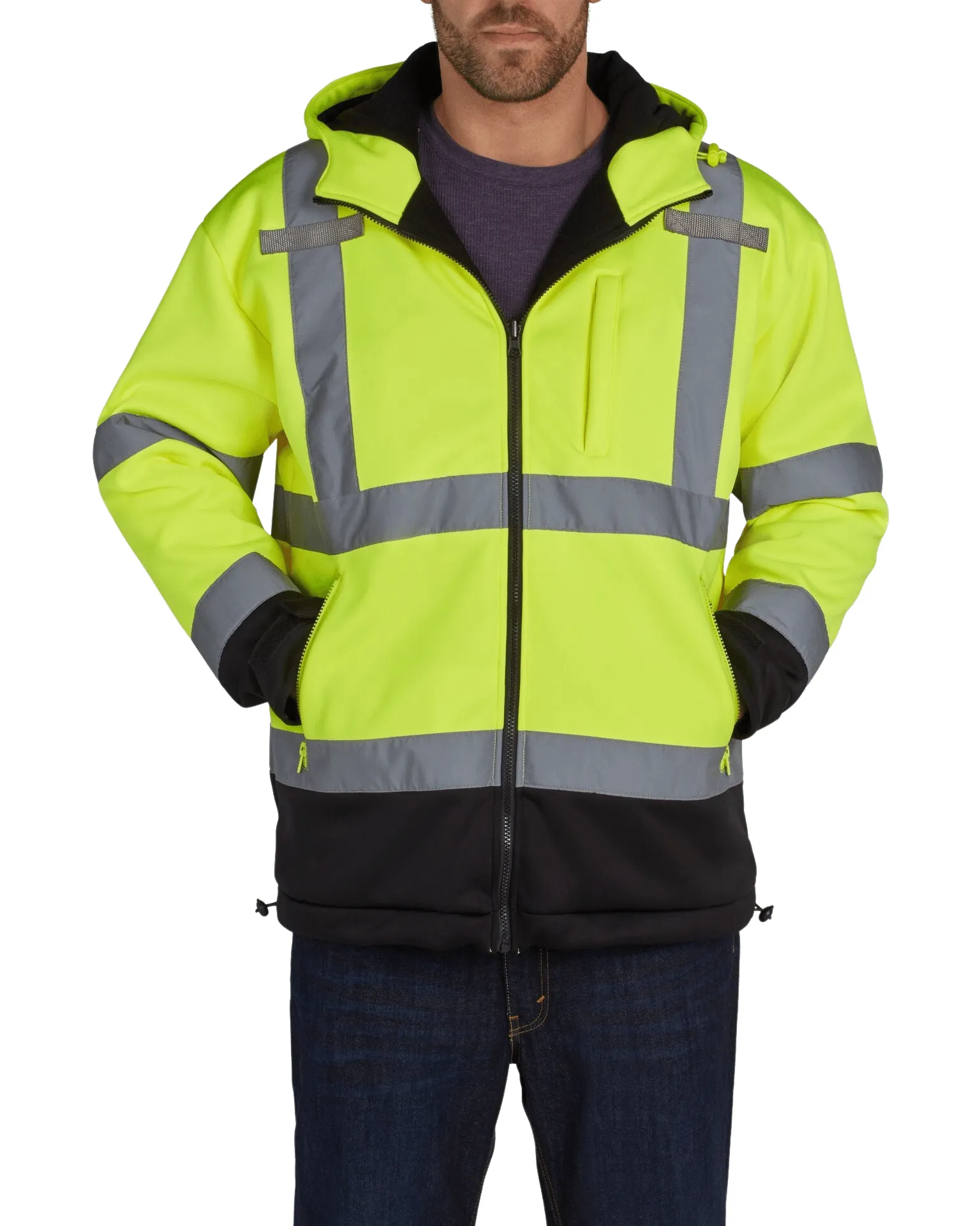 UHV773 HiVis Microfleece Soft Shell Jacket