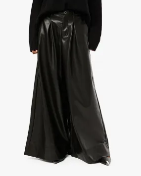 Vegan Leather Extreme Wide Leg Pant