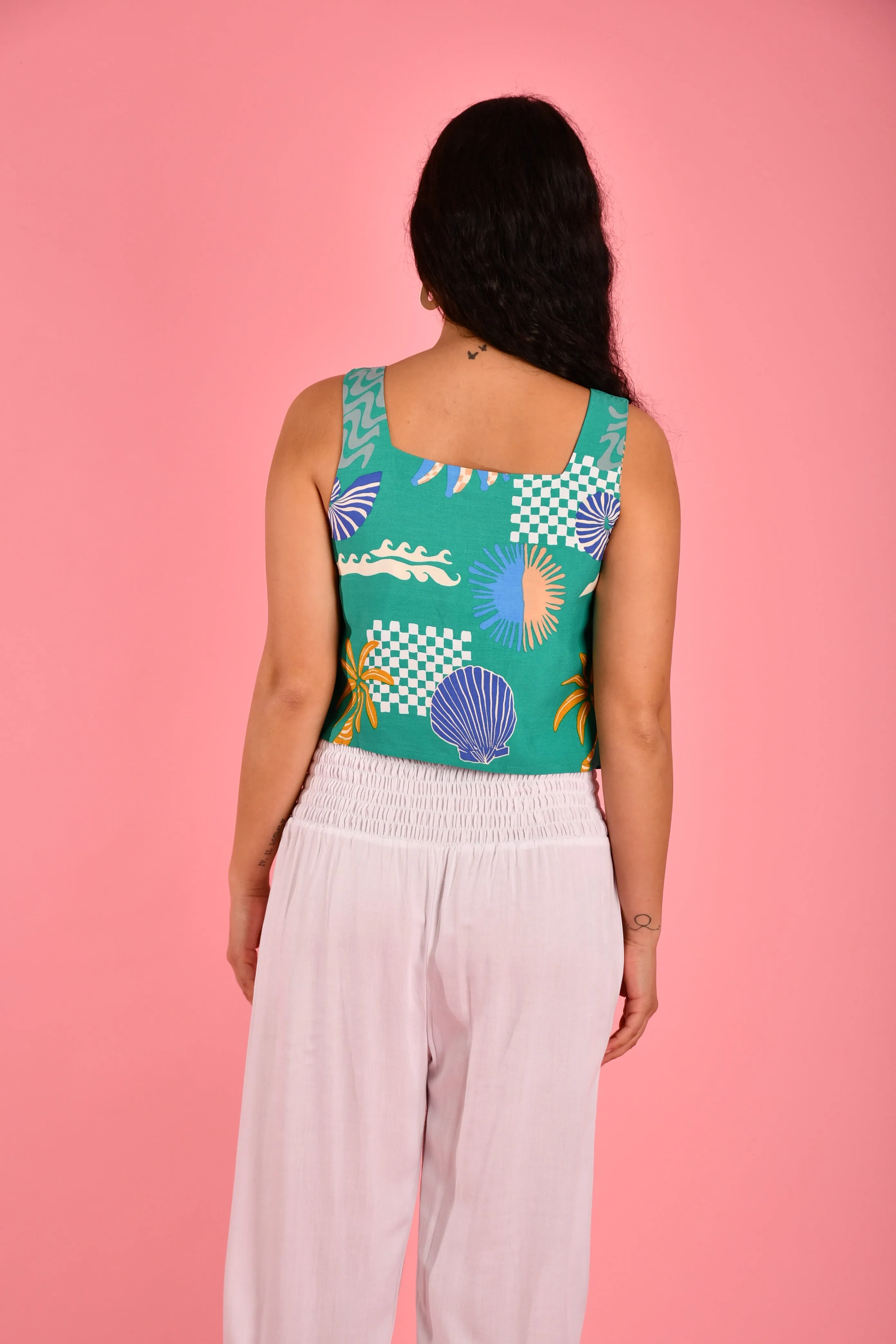 VGLT840 - MARINA CROP TOP - SEYCHELLES JADE