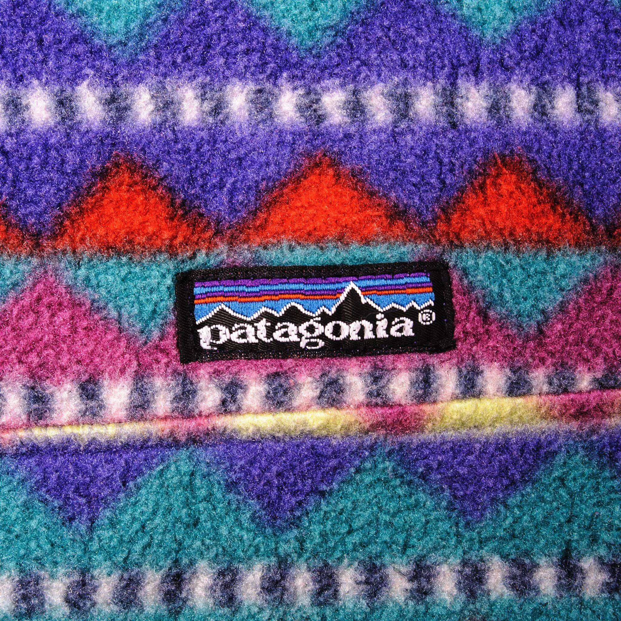 VINTAGE PATAGONIA FLEECE SNAP T PULLOVER SWEATSHIRT 1990s SIZE LARGE MADE IN USA