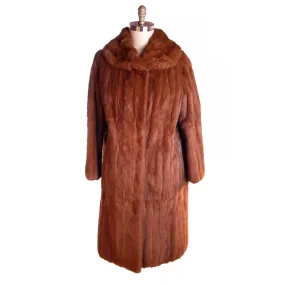 Vintage Womens Fur Coat Luscious Knee Length Red Squirrel 1950S Medium