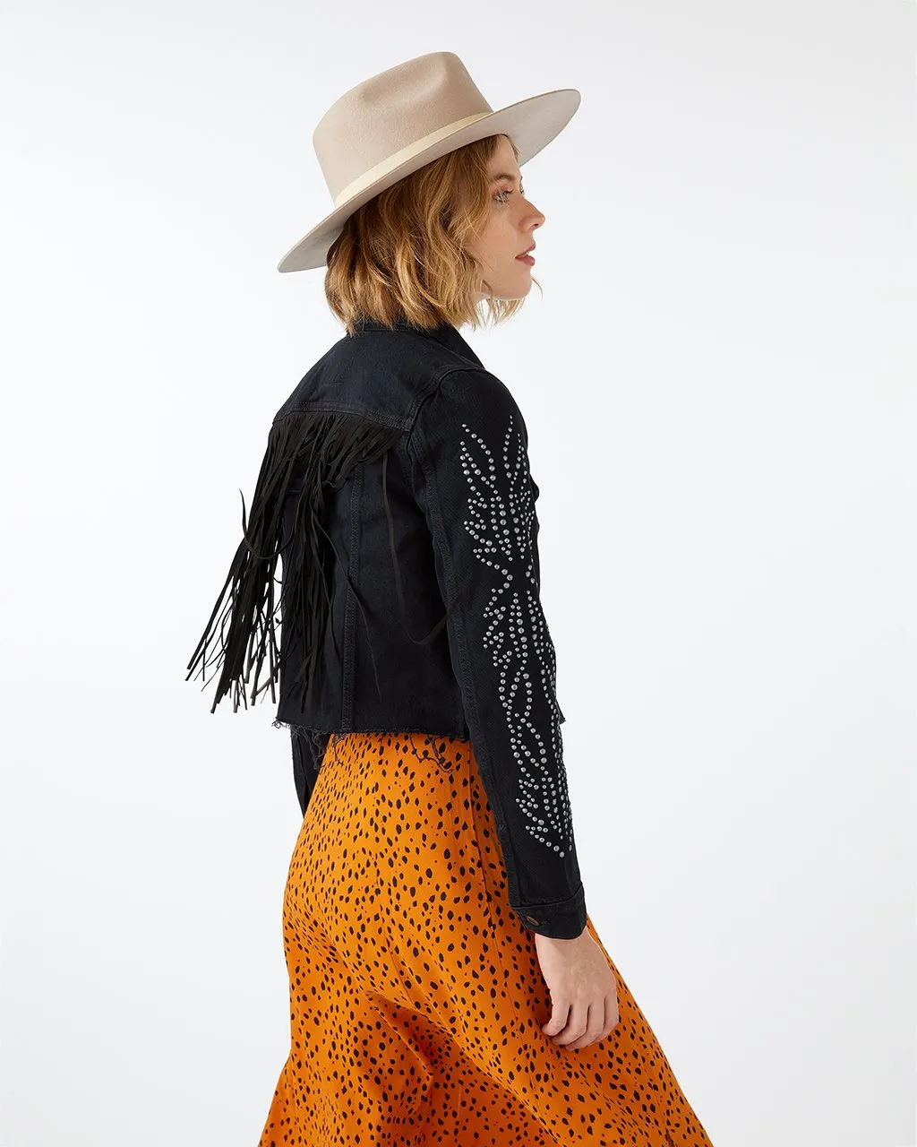 Western OG Fringe Trucker Jacket