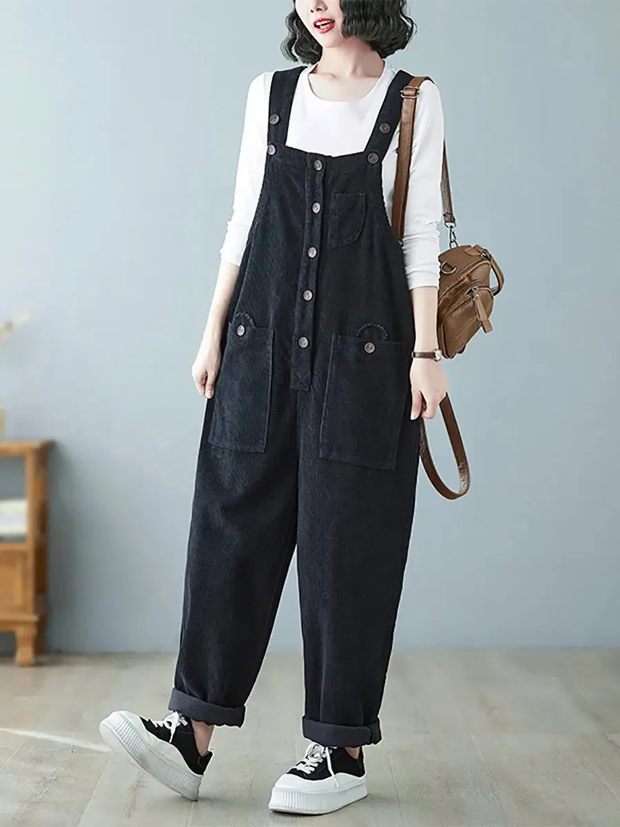 Women Solid Corduroy Jumpsuits