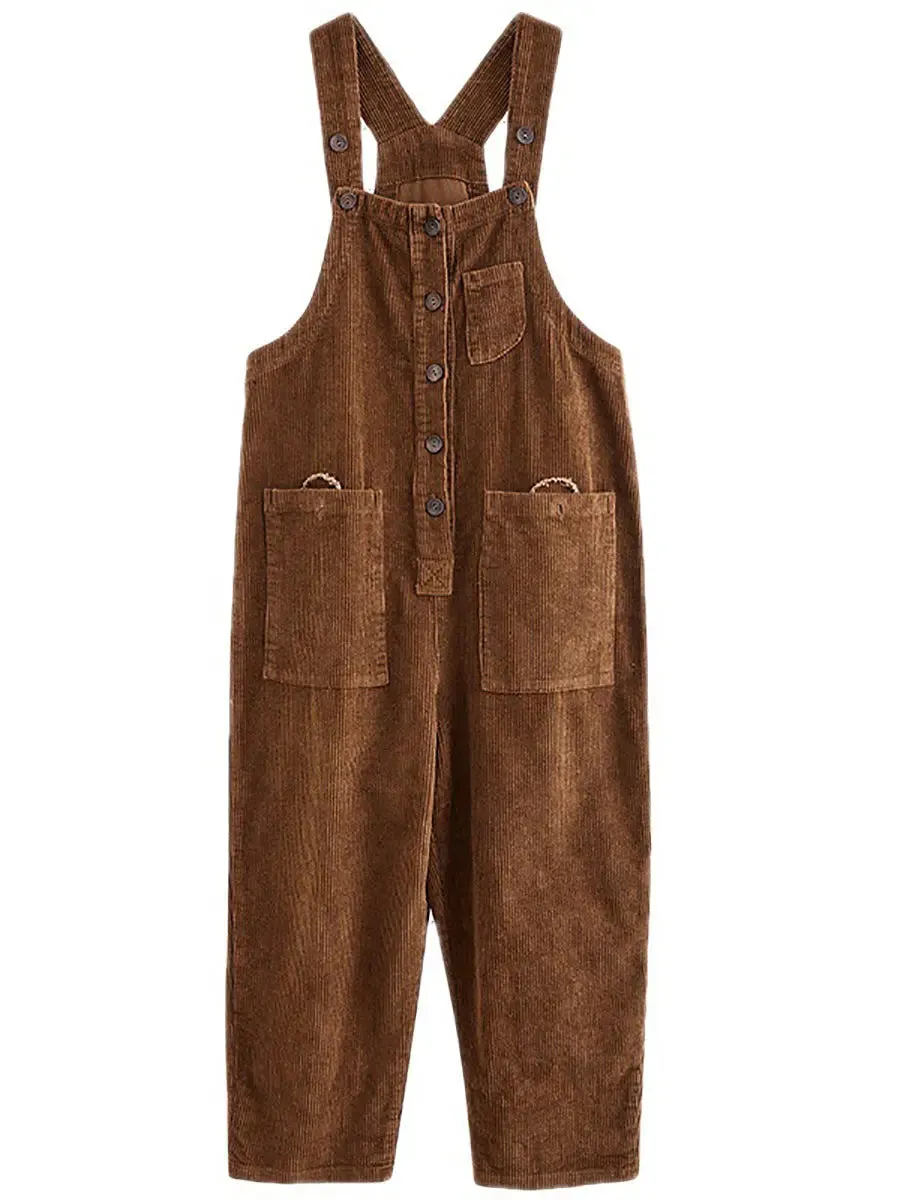 Women Solid Corduroy Jumpsuits