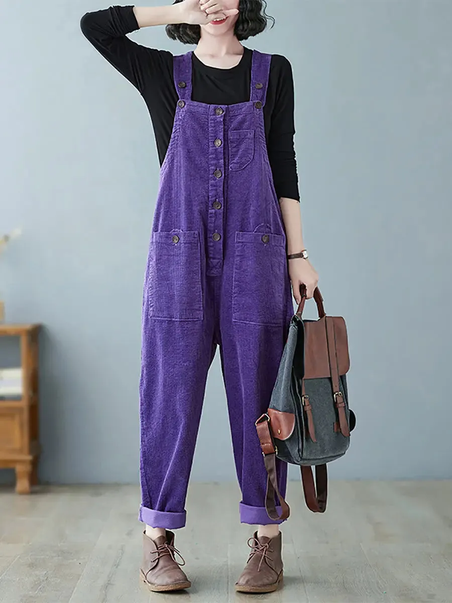 Women Solid Corduroy Jumpsuits