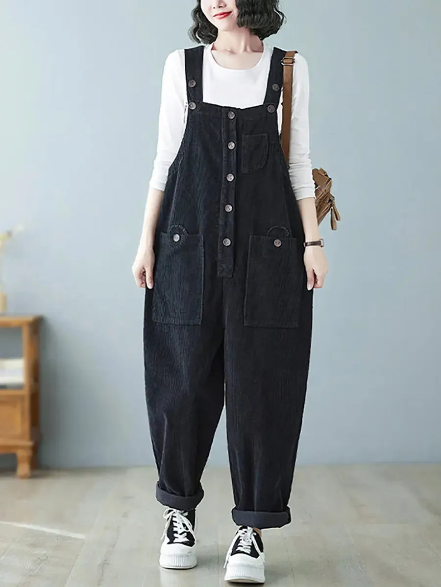 Women Solid Corduroy Jumpsuits