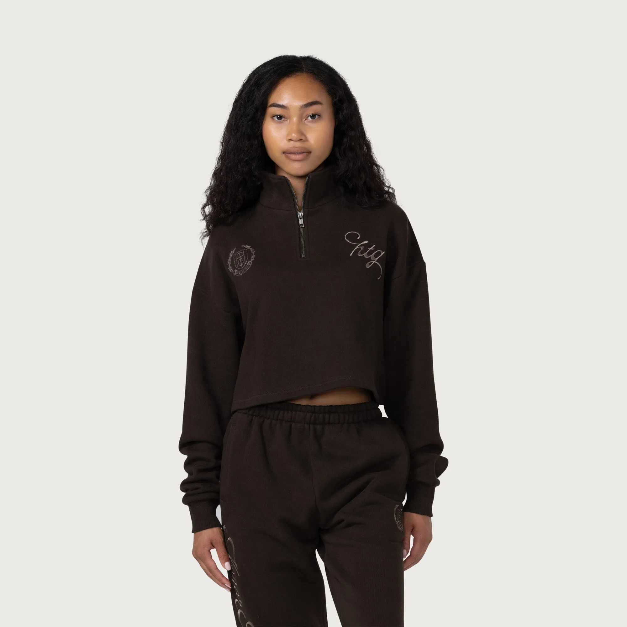 Womens 1/4 Zip Fleece - Black