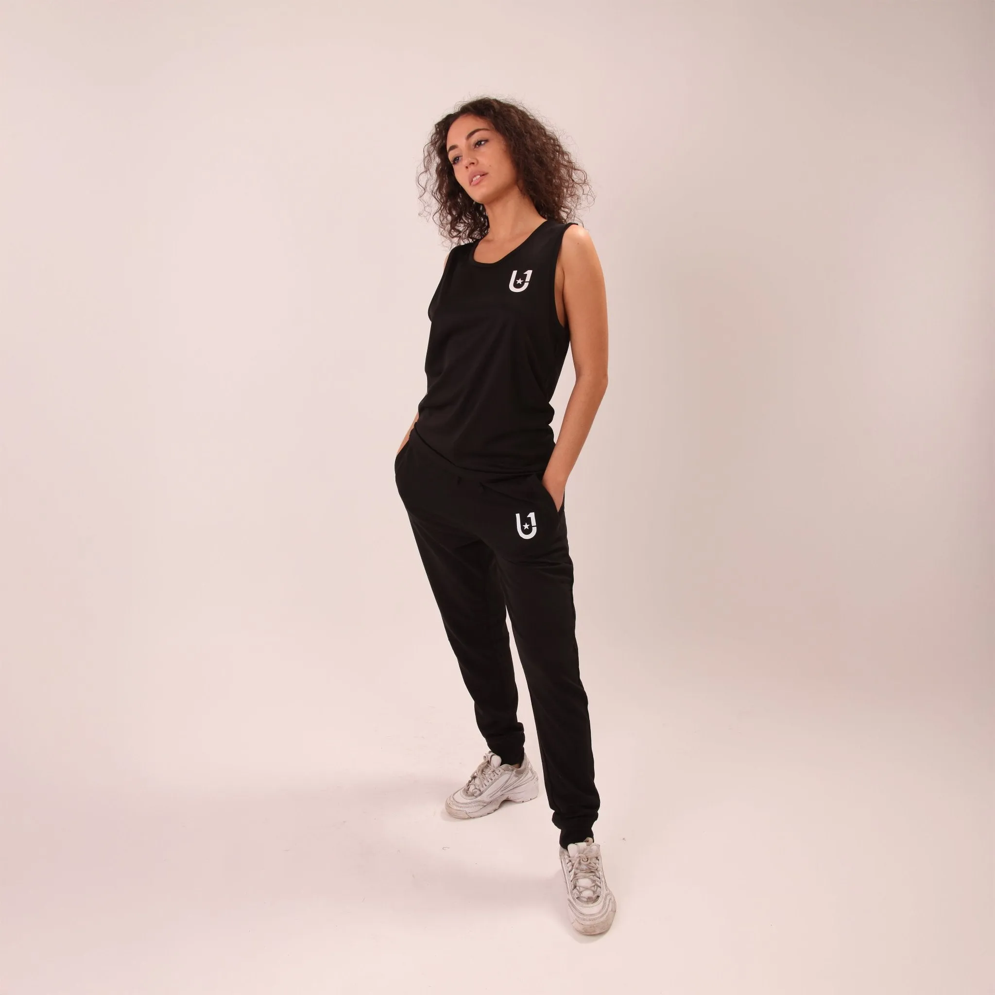 Womens Athletic Fit Sweat Pants - Black Sweat Pants - U1 Sweat Pants