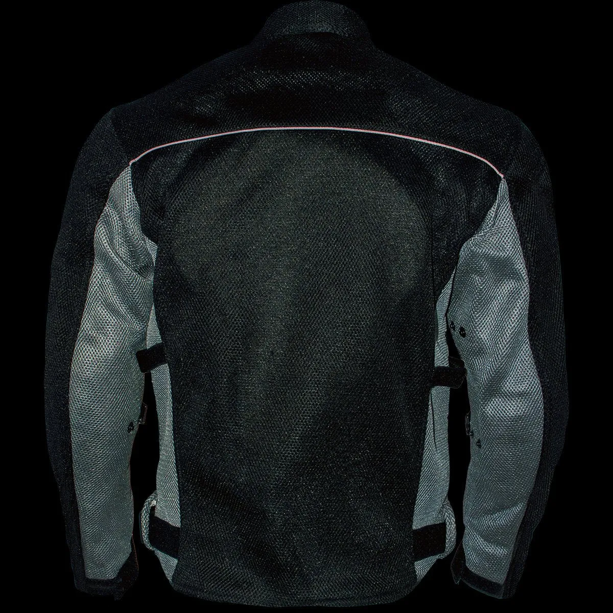 Xelement CF505 Men's 'Phantom Rider' Black Advanced Mesh Sports Motorcycle Jacket with X-Armor Protection