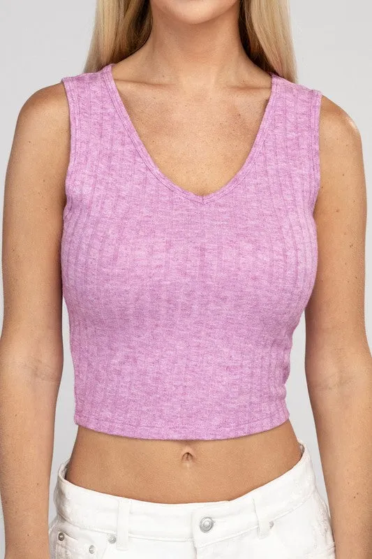 Zenana Closed Door Crop Tank