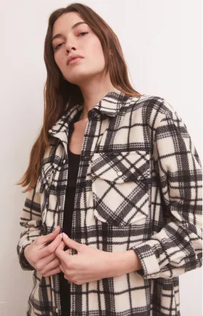 Zsup Plaid Fleece Shacket